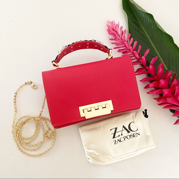 Zac Zac Posen Earthette Chain Shoulder Bag in Red